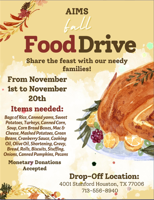 AIMS Fall Food Drive